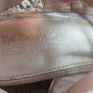 Coach and Four | Shoes | Coach And Four Metallic Leather Heels | Poshmark